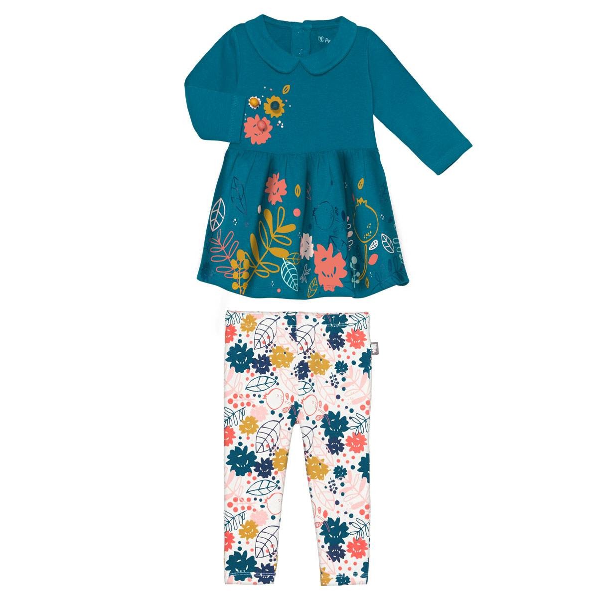 9 Mois Robe En Molleton Petit Beguin Legging Bebe Fille Lamapampa Taille Robes