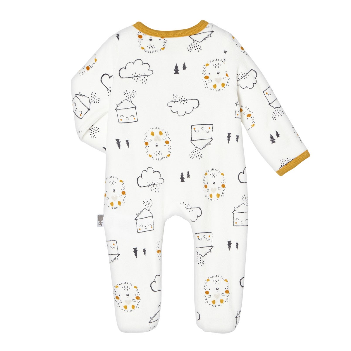 Pyjama Bebe Mixte Velours Love Baby Petit Beguin