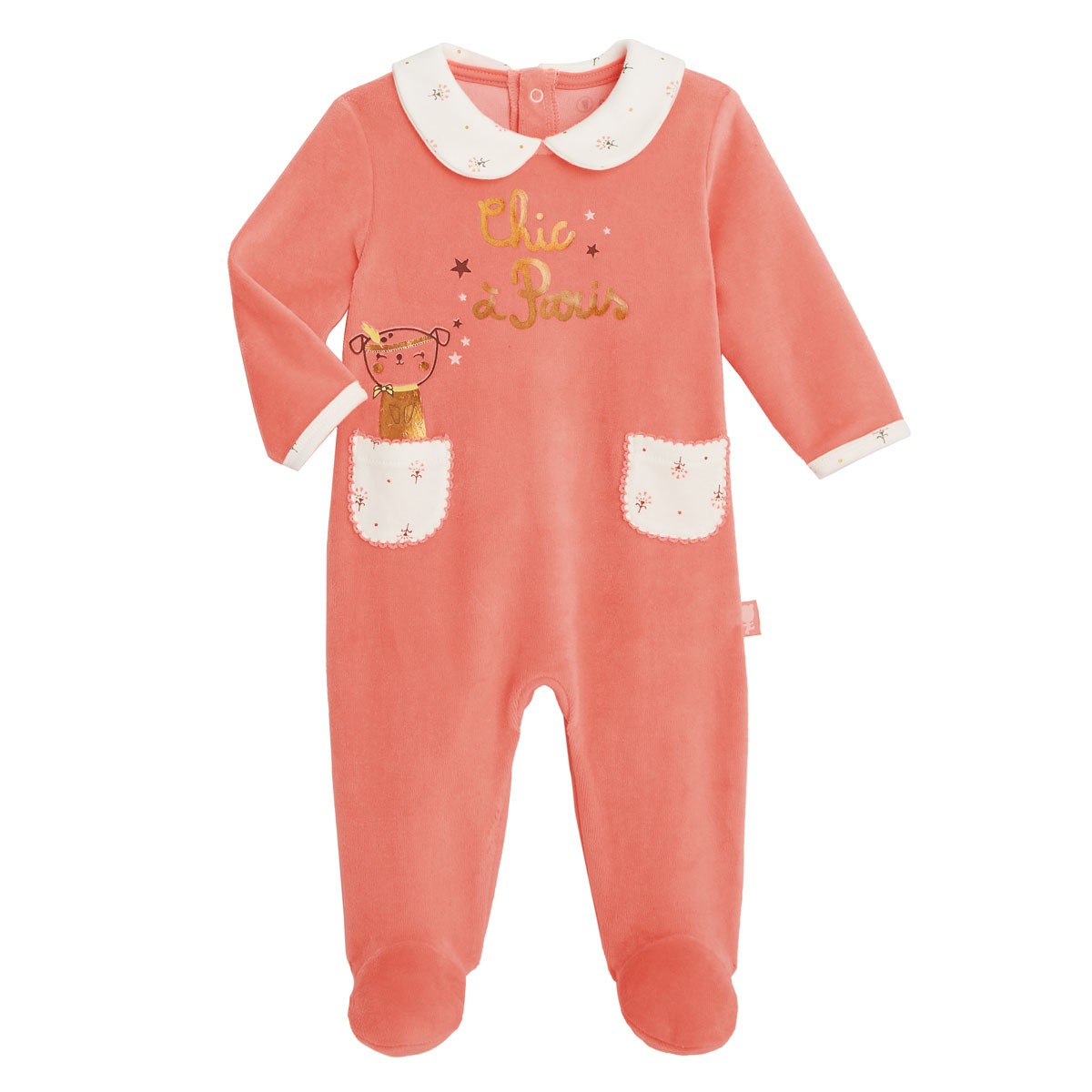 Pyjama Bébé Velours Chic à Paris Petit Beguin