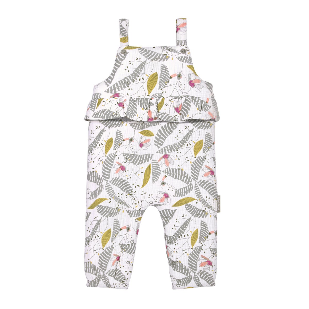 Salopette Bebe Fille En Gaze De Coton Bio Crazy Colibri Petit Beguin