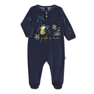 Pyjama Bebe Velours Jungle D Hiver Petit Beguin