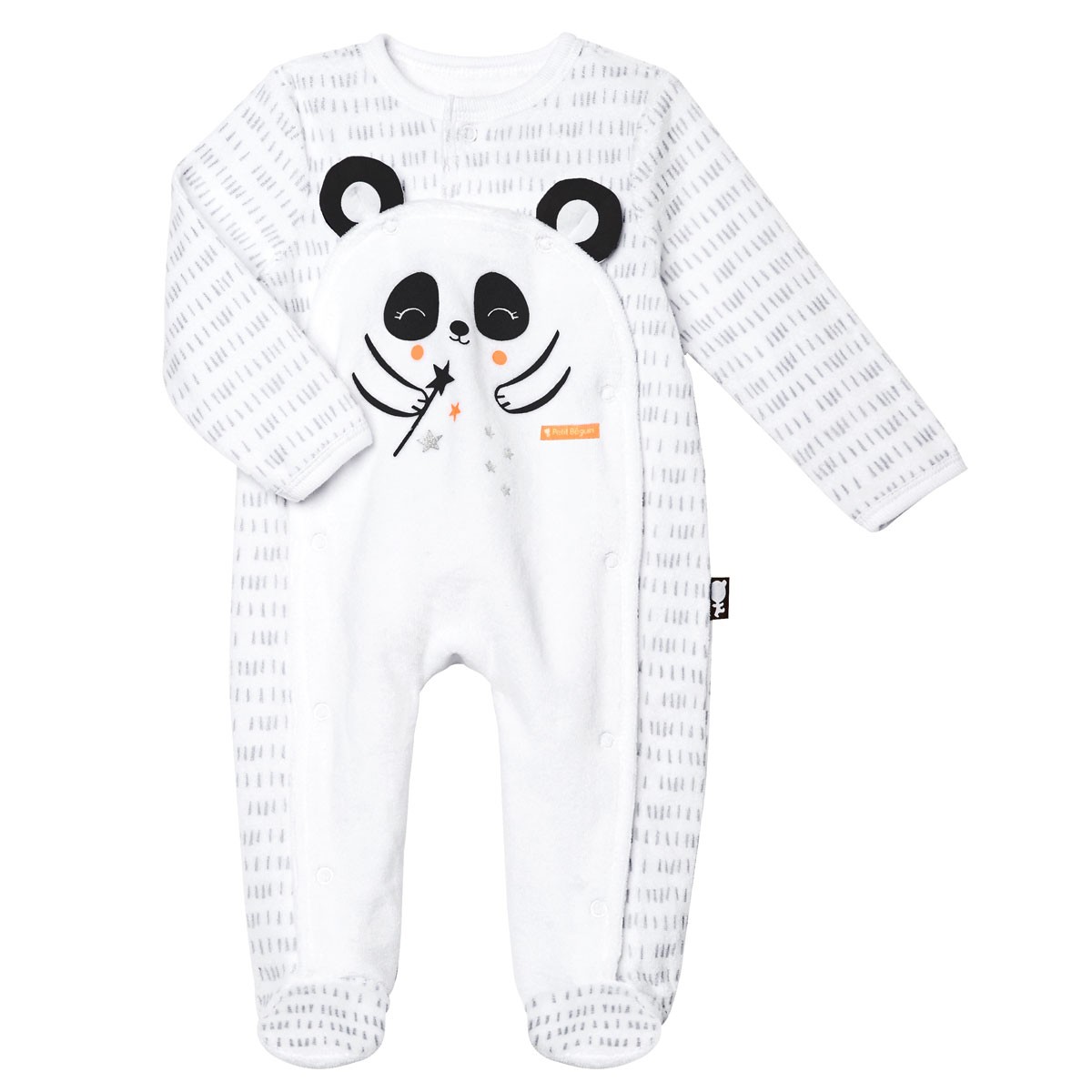 Pyjama Bebe En Velours Contenant Du Coton Bio Little Panda Petit Beguin