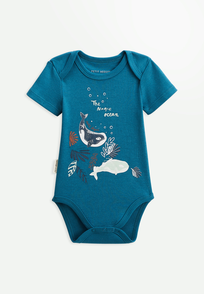 Lot de 2 bodies bébé manches courtes Magic Ocean