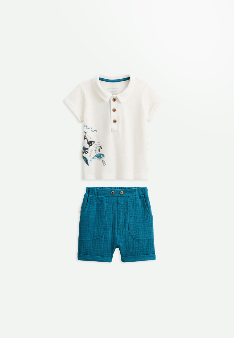 Ensemble bébé t-shirt et short Magic Ocean