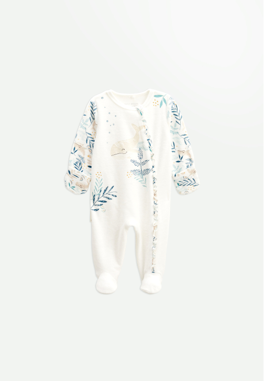 Pyjama bébé en velours ouverture zippée Iskia