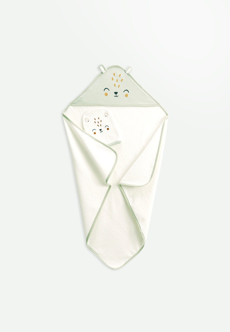 Cape et gant de bain bébé Mon Petit Chou du Pérou