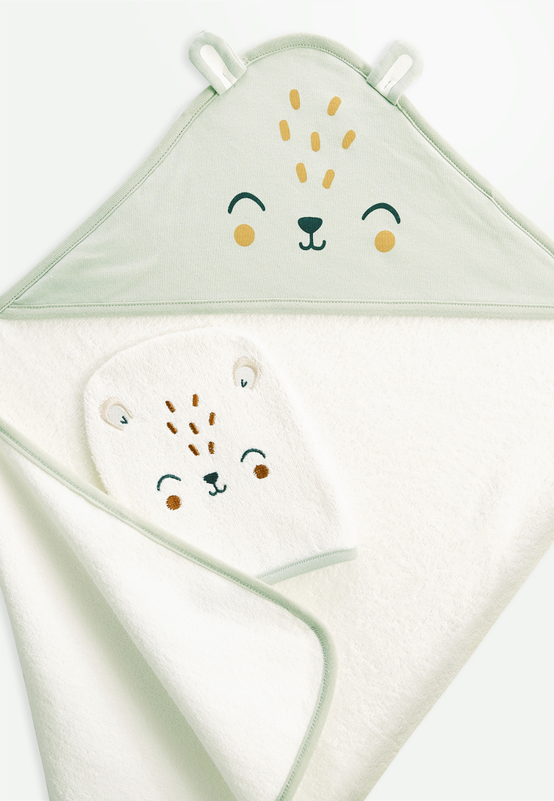 Cape et gant de bain bébé Mon Petit Chou du Pérou