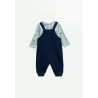 Ensemble salopette bébé en jean et t-shirt Blue Family