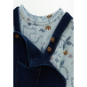 Ensemble salopette bébé en jean et t-shirt Blue Family