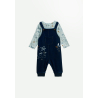 Ensemble salopette bébé en jean et t-shirt Blue Family