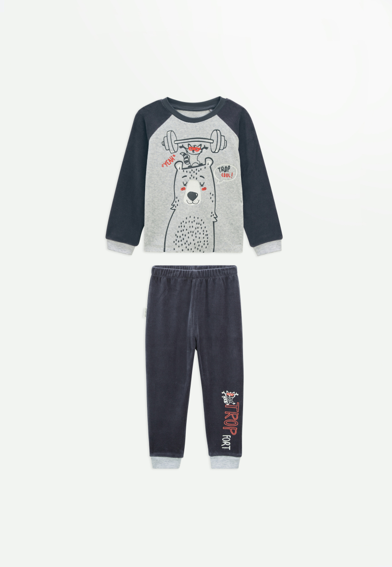 Pyjama enfant en velours Cool Barney