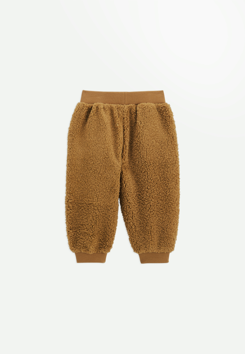 Ensemble bébé sweat-shirt en molleton et pantalon en sherpa écru Lamascotte