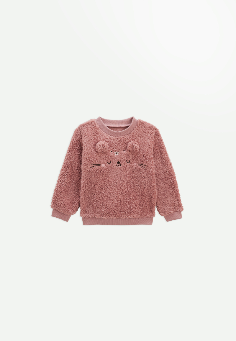 Sweat-shirt bébé en sherpa Bloom