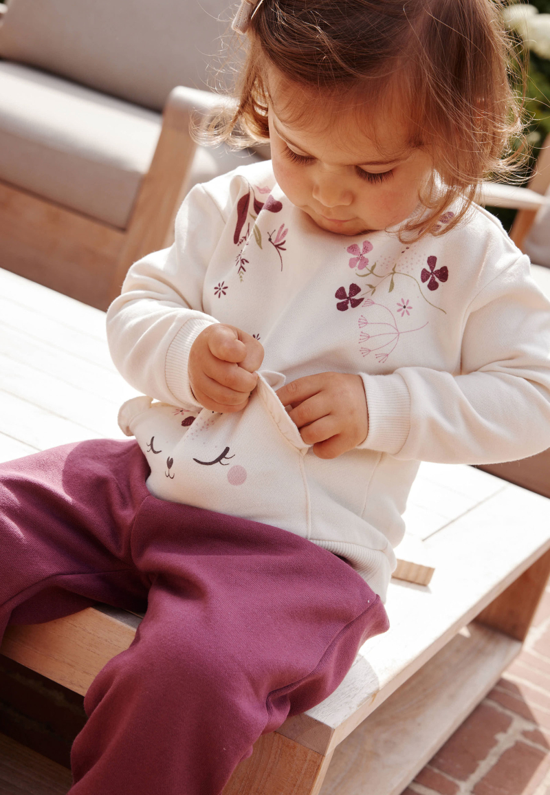 Ensemble bébé sweat-shirt et pantalon en molleton Mila