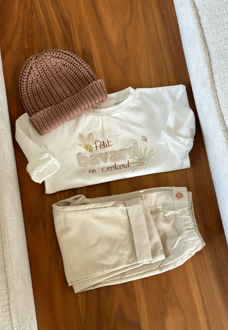 Pantalon bébé en velours côtelé Gribouille