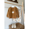 Ensemble bébé sweat-shirt en sherpa et pantalon en molleton camel Lamascotte