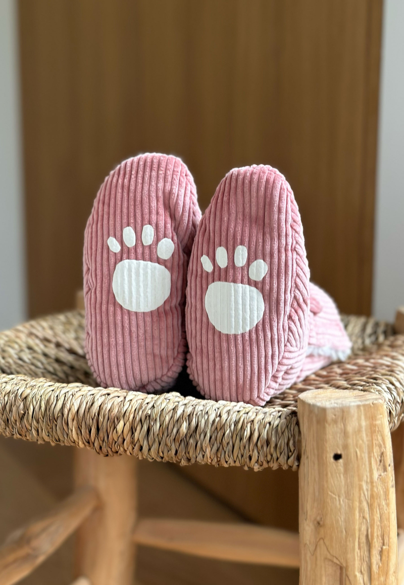 Chaussons bébé en velours côtelé Bloom