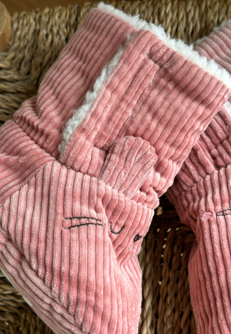 Chaussons bébé en velours côtelé Bloom