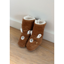 Chaussons bébé en velours côtelé Lamascotte