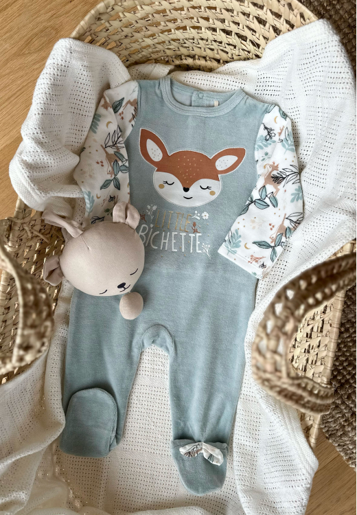 Pyjama bébé en velours Alma