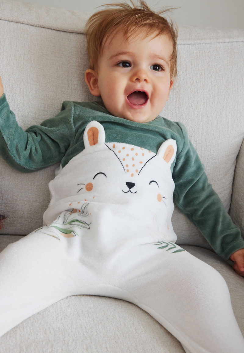 Pyjama bebe en velours Merlin