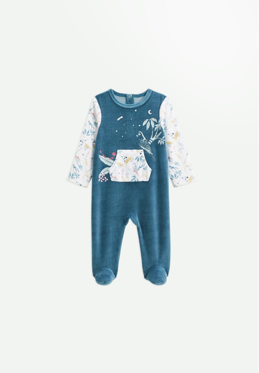 Pyjama bébé en velours Bianca