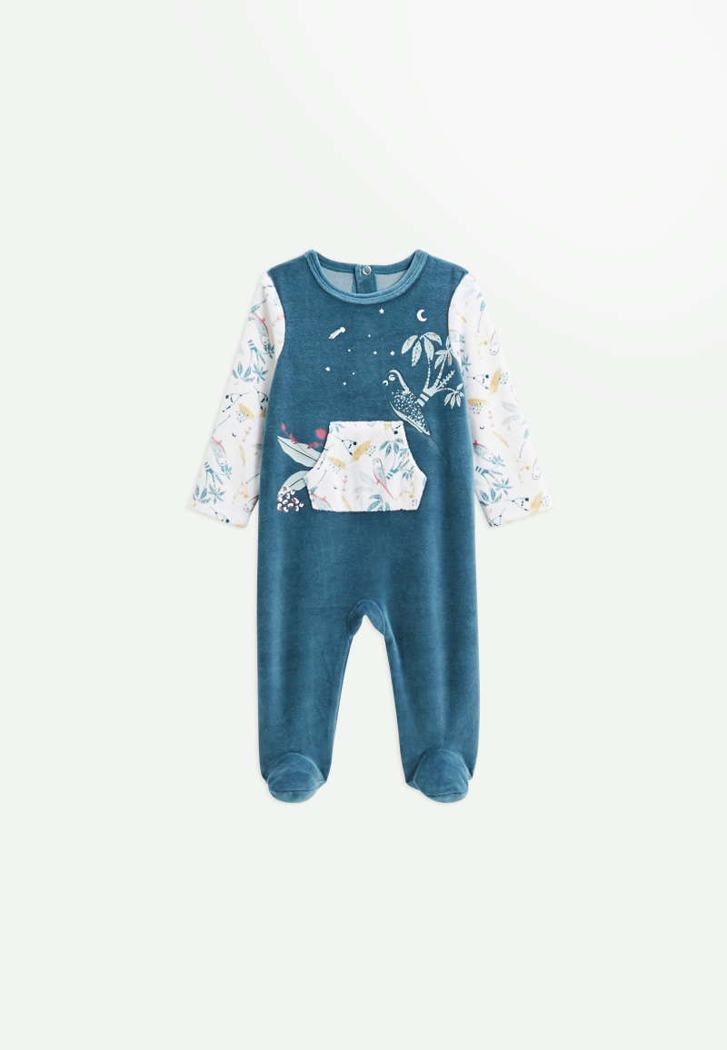 Pyjama bébé en velours Bianca