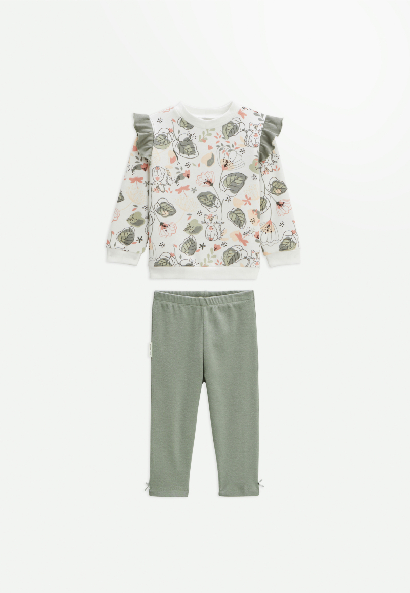 Ensemble bébé sweat en molleton et legging Lily