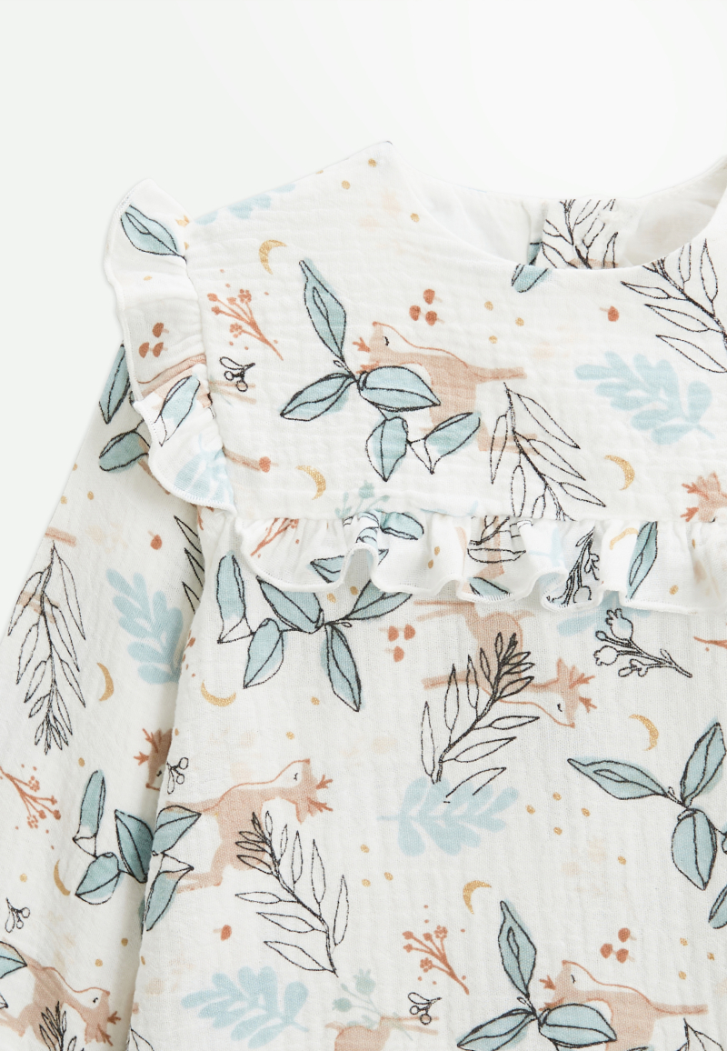 Blouse bébé en gaze de coton Alma