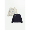 Lot de 2 t-shirts enfant manches longues Belle de nuit