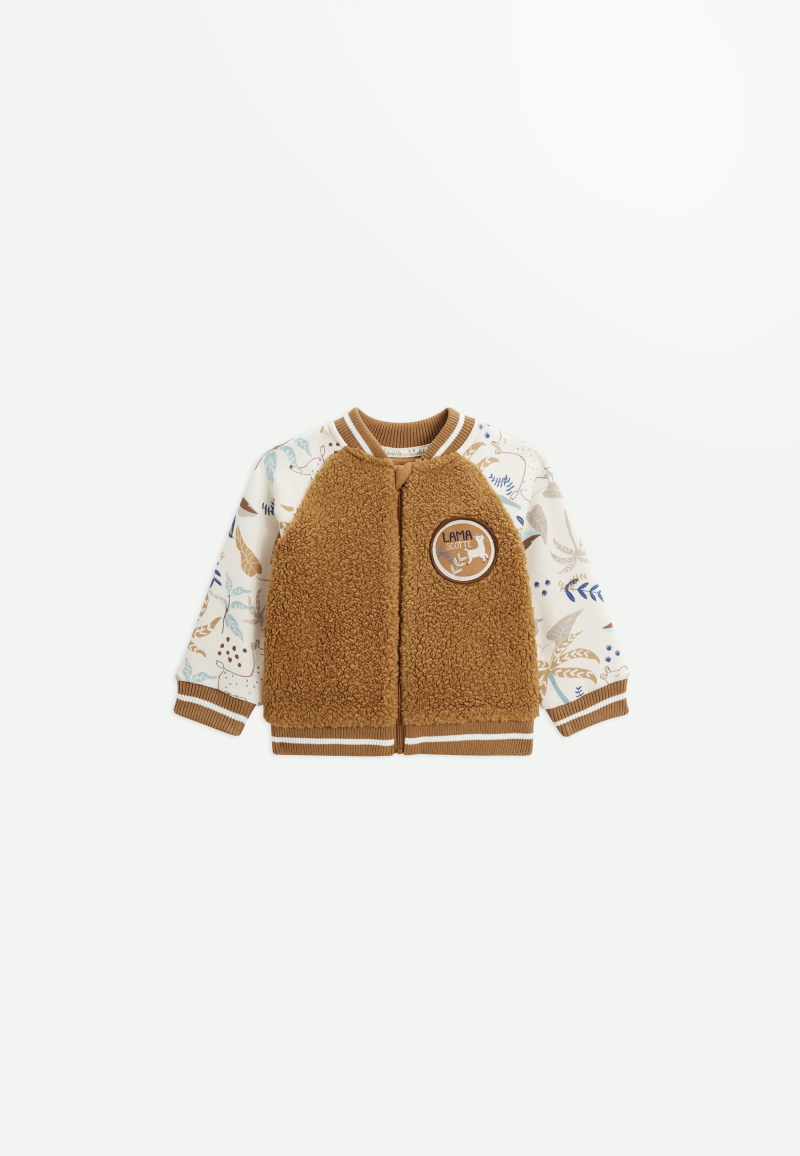 Veste teddy bébé en sherpa Lamascotte