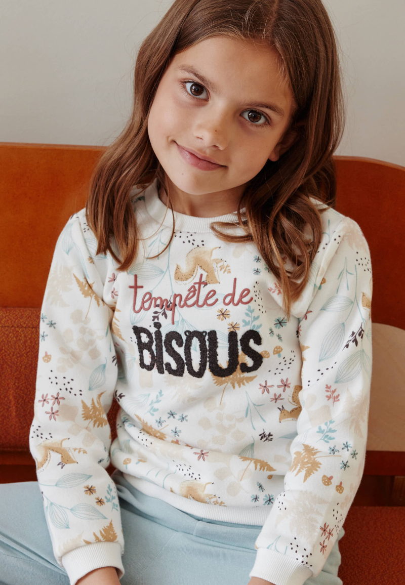 Sweat shirt bebe en molleton Bloom