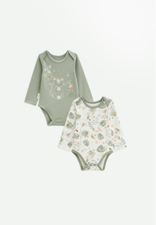 Lot de 2 bodies bébé manches longues Lily