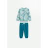 Ensemble bébé sweat-shirt et pantalon en molleton bleu Roméo