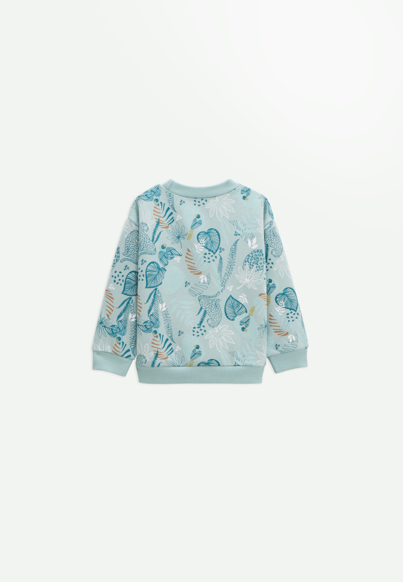 Ensemble bébé sweat-shirt et pantalon en molleton bleu Roméo