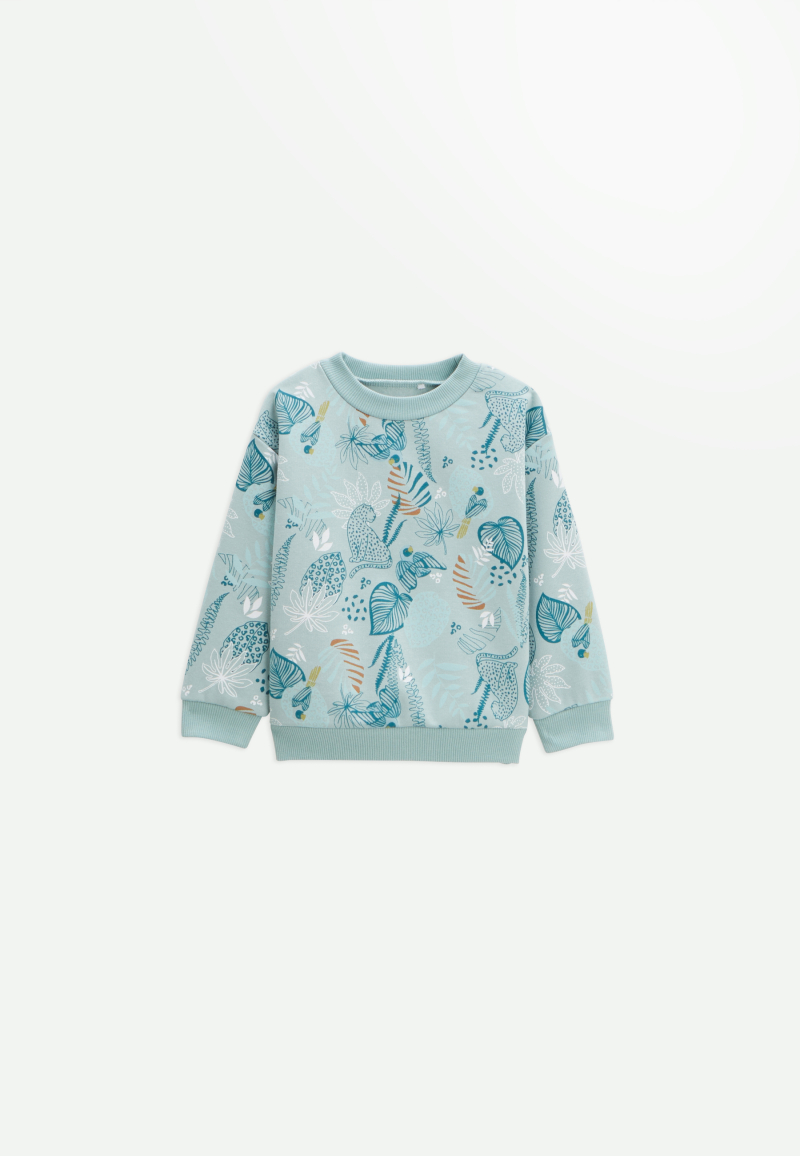 Ensemble bébé sweat-shirt et pantalon en molleton bleu Roméo