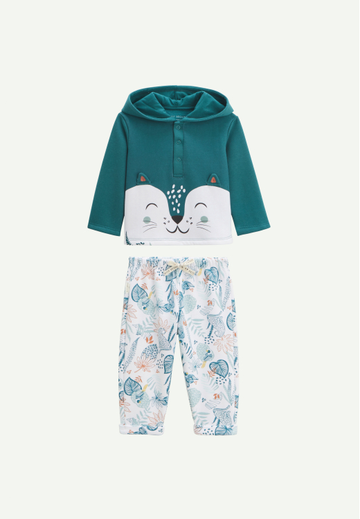 Ensemble bébé sweat-shirt à capuche et pantalon en molleton Roméo