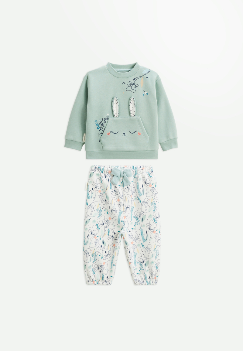 Ensemble bébé sweat-shirt et pantalon en molleton MissCerise