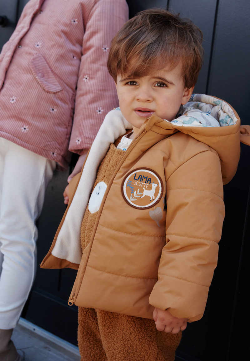 Doudoune bebe avec capuche Lamascotte