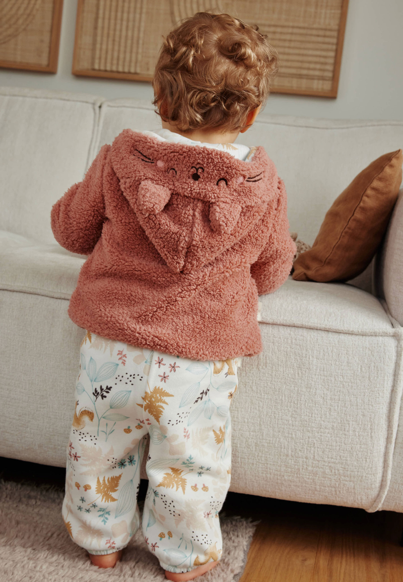 Ensemble bébé veste en sherpa et pantalon en molleton Bloom