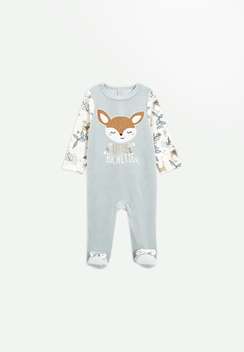 Pyjama bébé en velours Alma