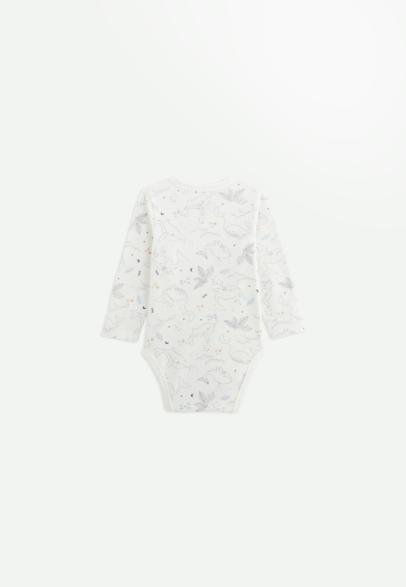 Lot de 2 bodies bébé manches longues ouverture croisée Petite Balade