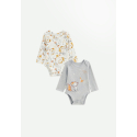 Lot de 2 bodies bébé manches longues Petit Loup