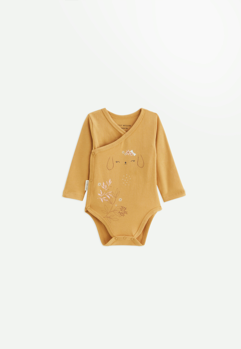 Lot de 2 bodies bébé manches longues ouverture croisée Emilie