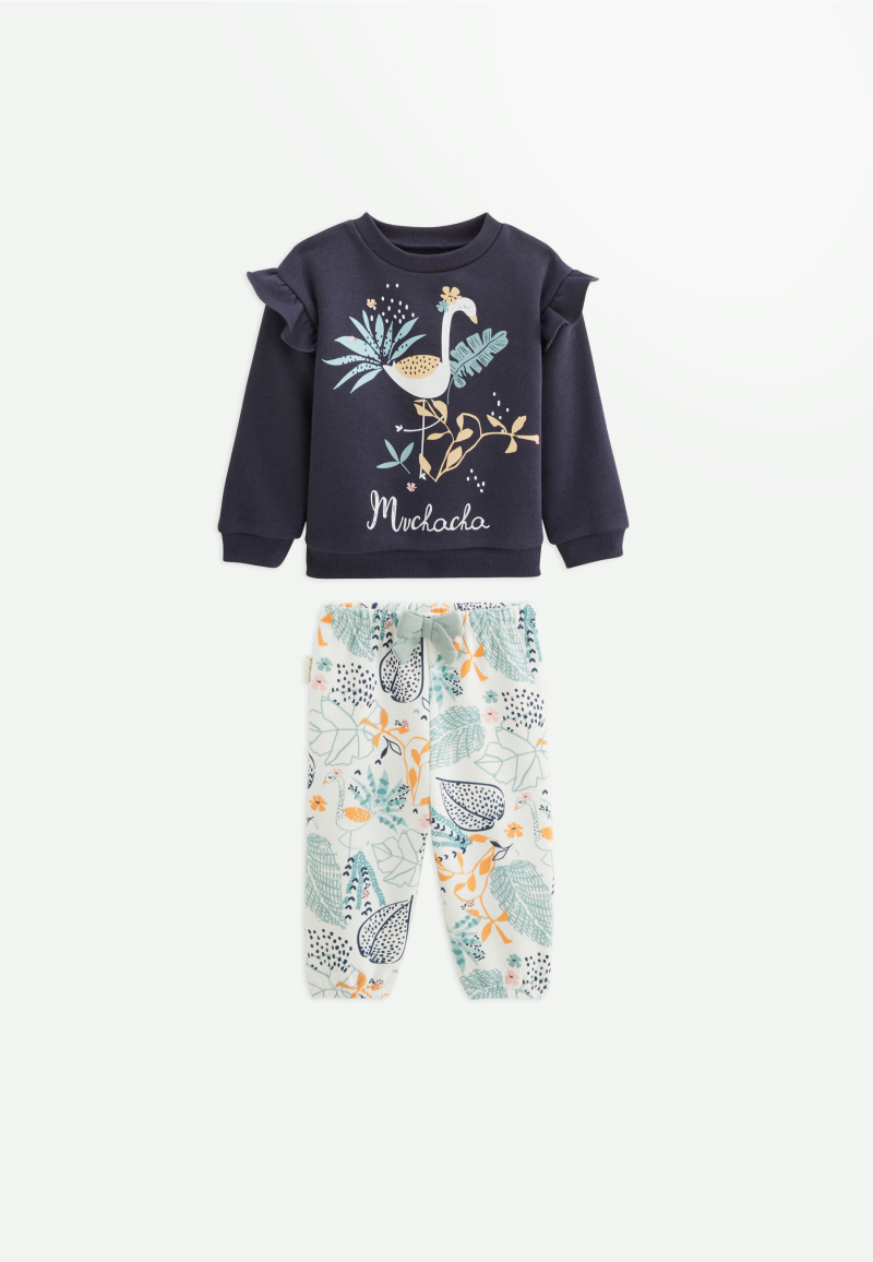 Ensemble bébé sweat-shirt et pantalon en molleton Holamuchacha