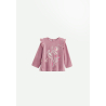 Pyjama bébé 2 pièces en velours rose Louisa