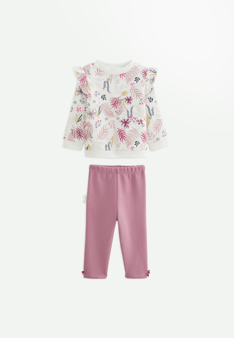 Ensemble bébé en molleton sweat et pantalon Louisa