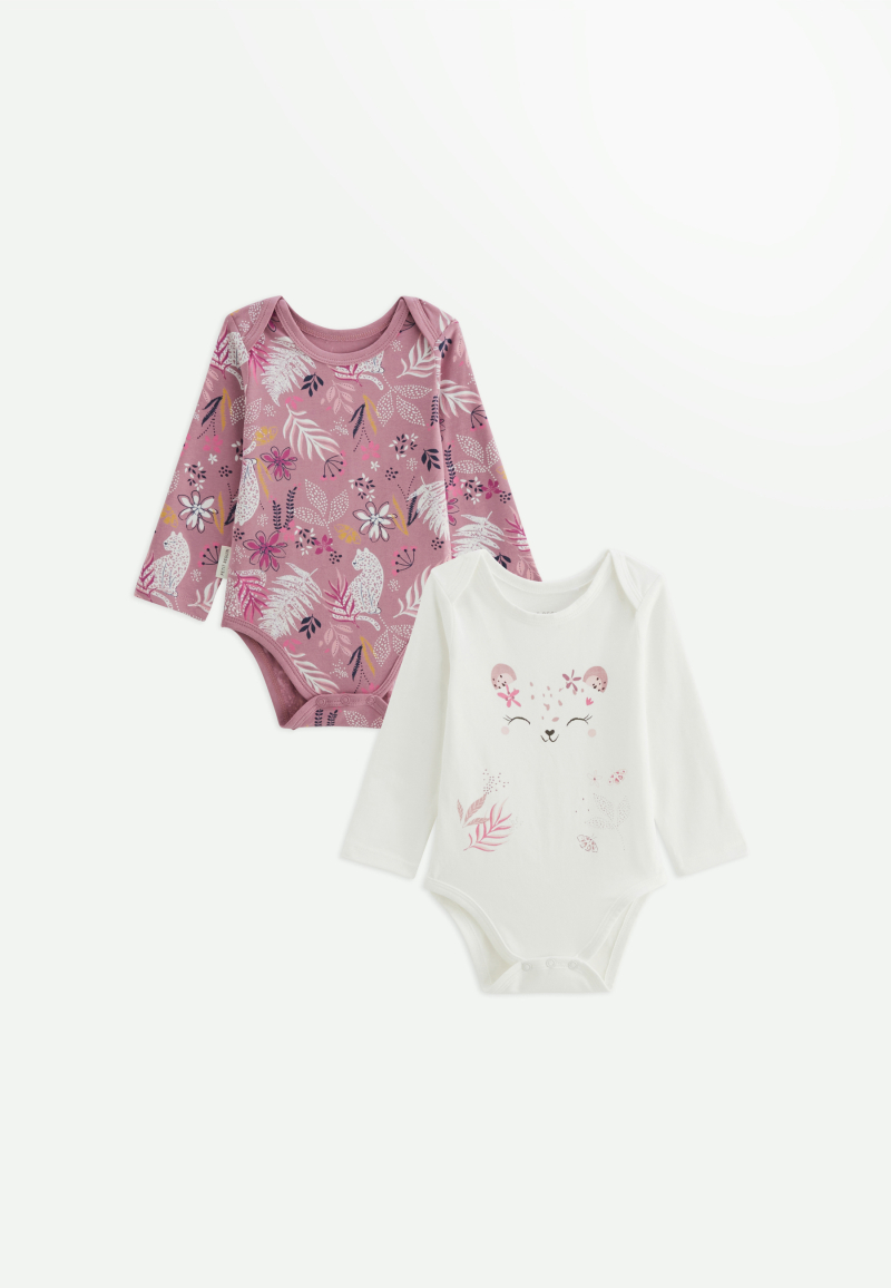 Lot de 2 bodies bébé manches longues Louisa