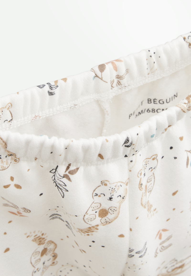 Ensemble bébé sweat et pantalon en molleton Mini Loutre