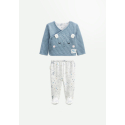 Ensemble bébé veste en coton matelassé et pantalon en velours Petite Balade